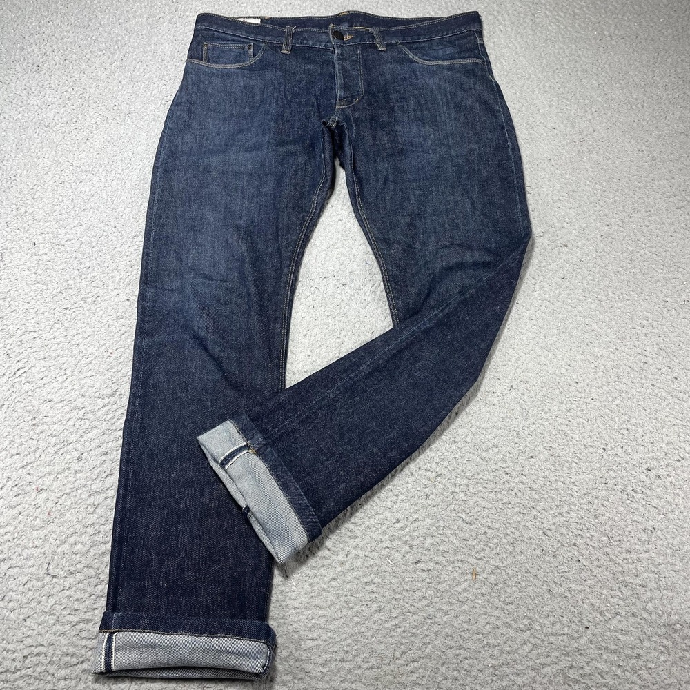 Shockoe Atelier Slim Stretch Candiani Jeans Mens 33x30 Blue Selvage Denim USA